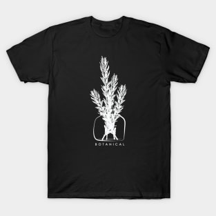 Botanical Herb Plant Rosemary Vintage White T-Shirt